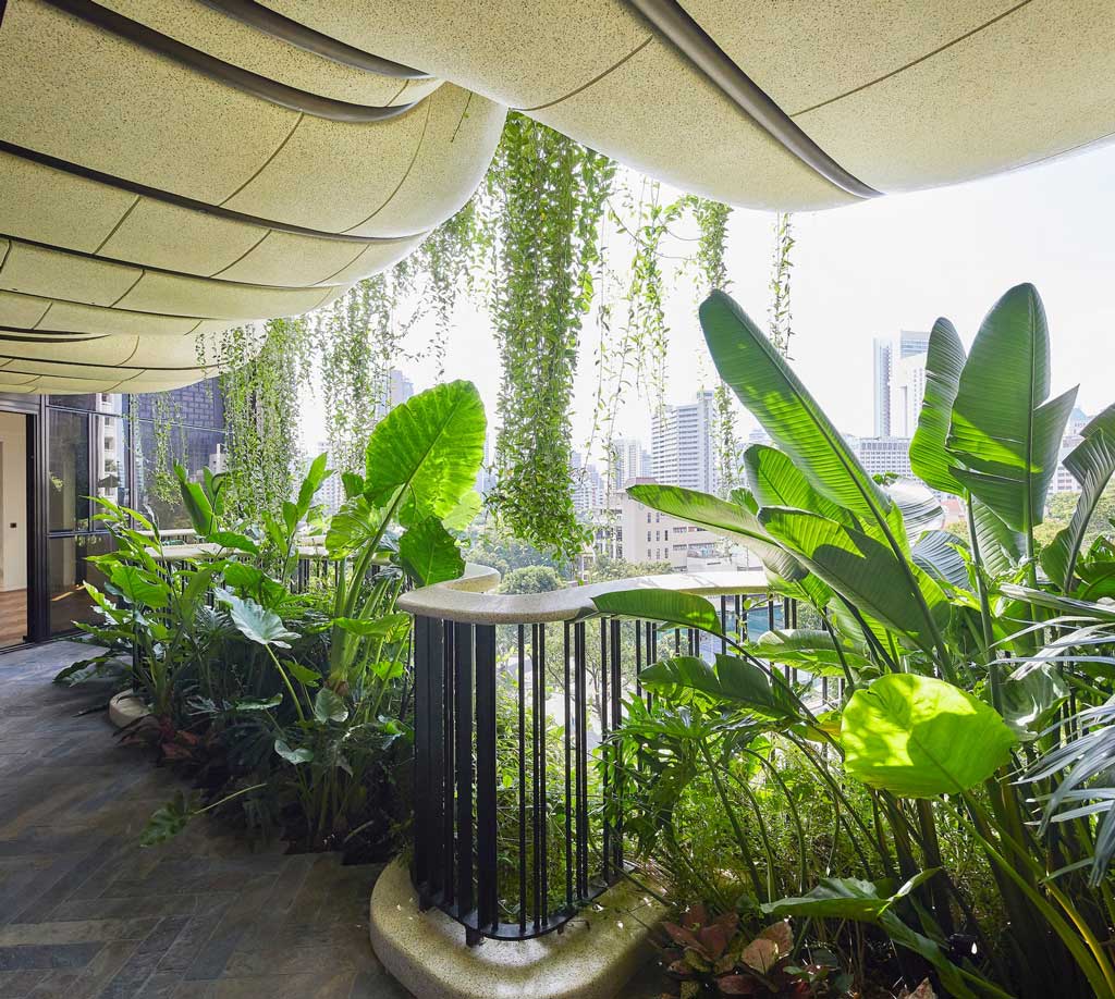 住宅充滿綠意的陽台，新加坡豪宅EDEN 伊甸園，Thomas Heatherwick設計