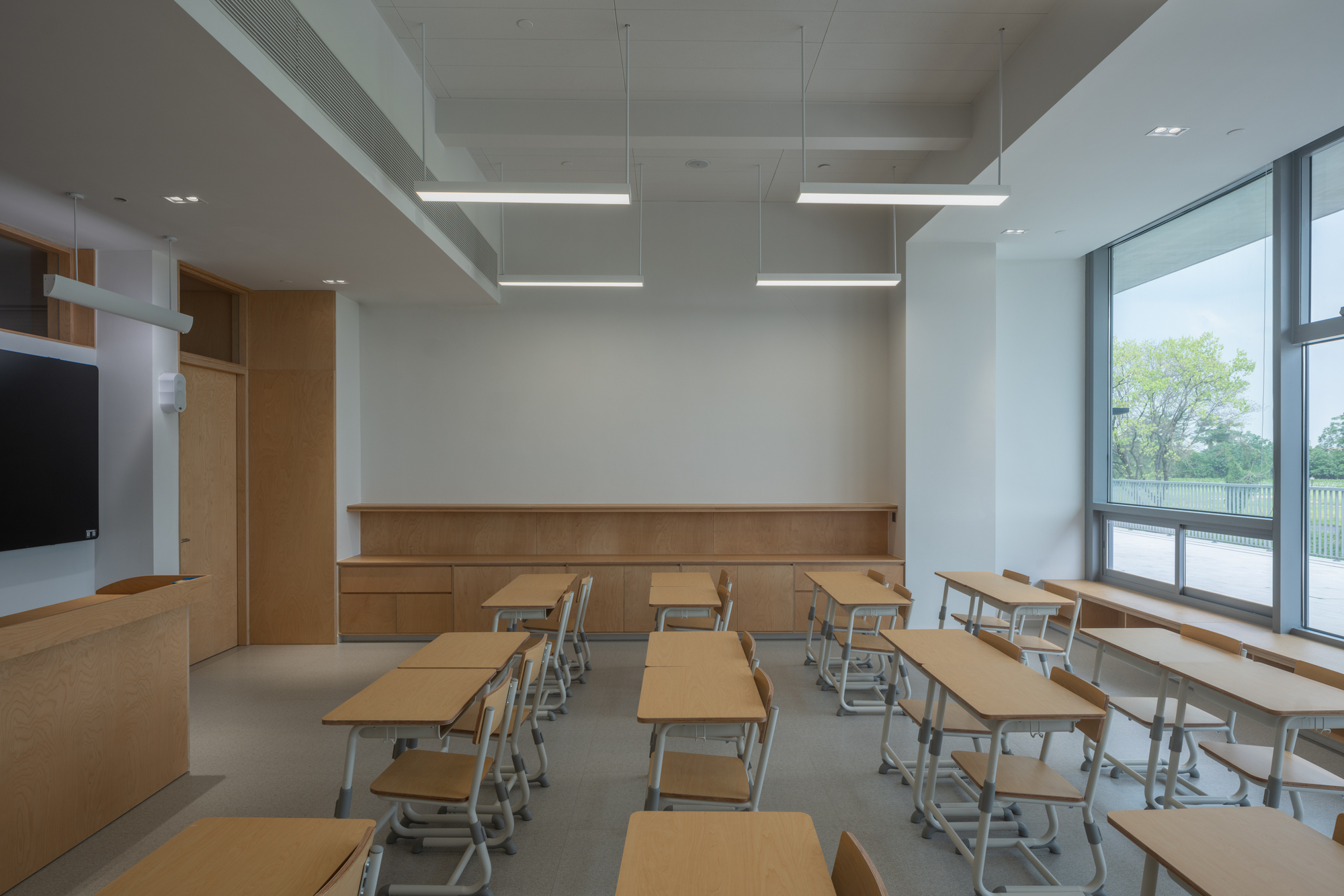 塱头耕学+研学中心 / 非常建筑 - 室内图, 餐厅, 木头