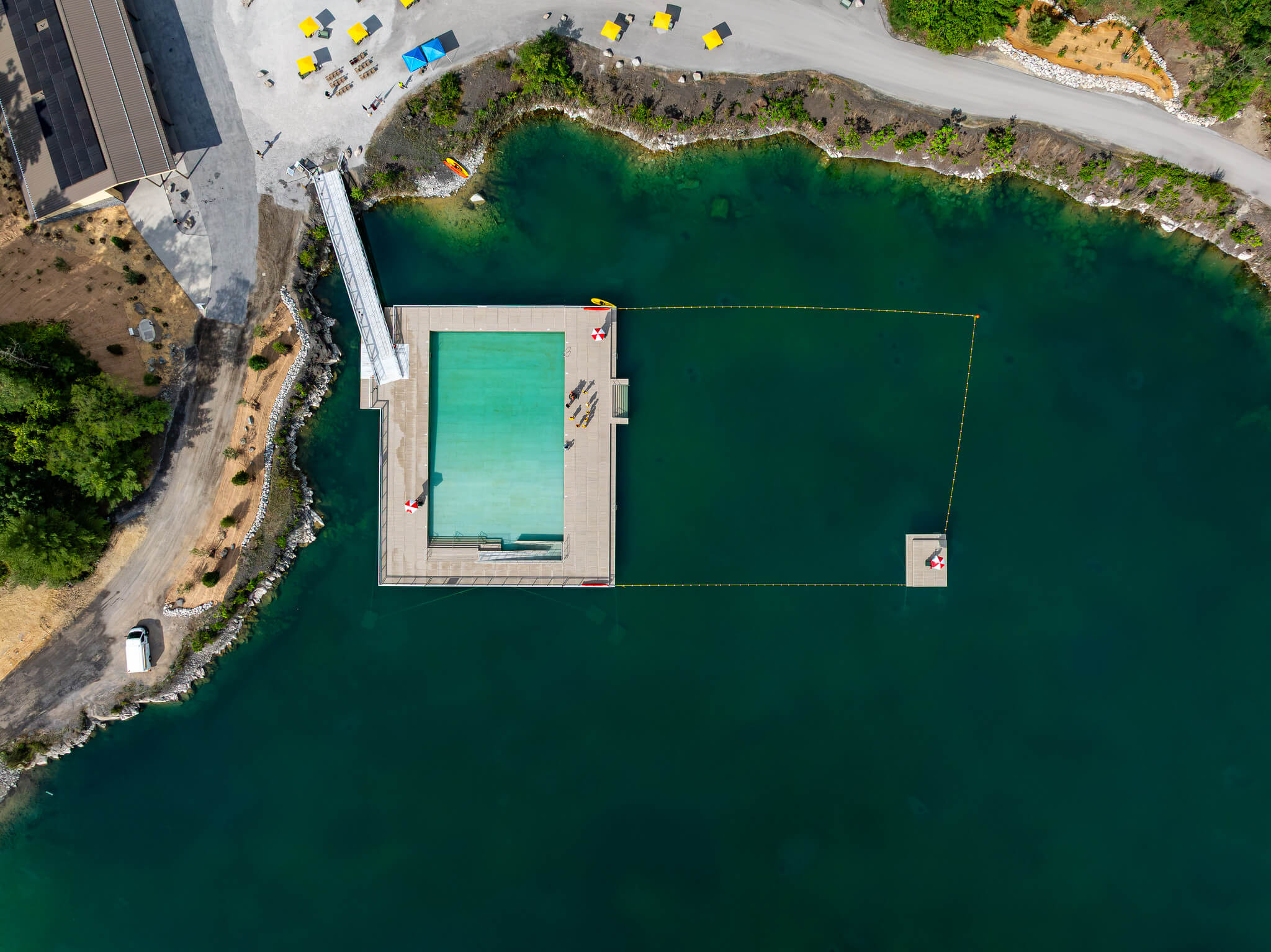 aerial view of lake sophia